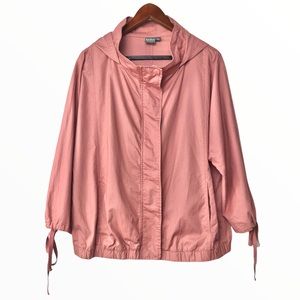New York & Company Blush Lightweight Hooded Jacket Size XL